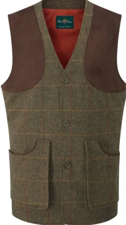 Combrook Tweed Shooting Waistcoat ampumaliivi, Teak-Alan Paine New