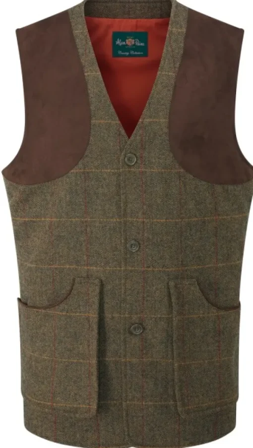 Combrook Tweed Shooting Waistcoat ampumaliivi, Teak-Alan Paine New