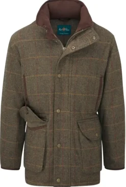 Combrook Waterproof Tweed Shooting Field Coat takki, Teak-Alan Paine Hot