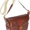 Leather Cartridge Bag patruunalaukku, Brown-Alan Paine New