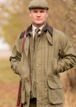 M's Rutland Tweed Cap Dark Moss-Alan Paine Online