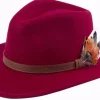 Richmond Felt Hat Unisex Wine-Alan Paine Fashion