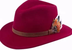Richmond Felt Hat Unisex Wine-Alan Paine Fashion