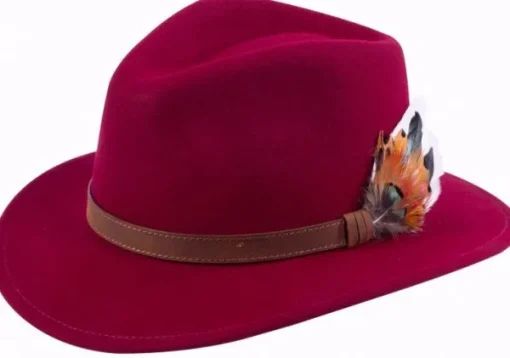 Richmond Felt Hat Unisex Wine-Alan Paine Fashion