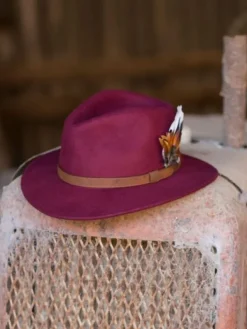 Richmond Felt Hat Unisex Wine-Alan Paine Fashion