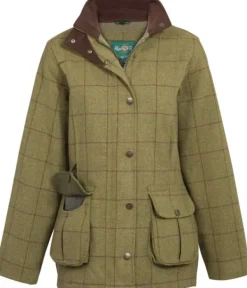 Rutland Ladies Waterproof Tweed Coat Lichen-Alan Paine Best