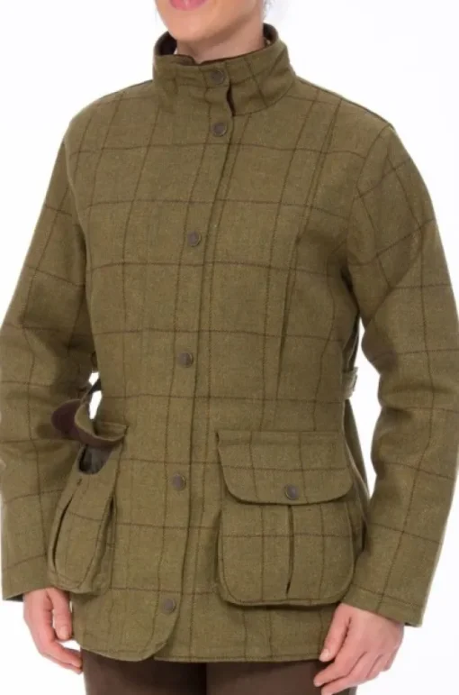 Rutland Ladies Waterproof Tweed Coat Lichen-Alan Paine Best