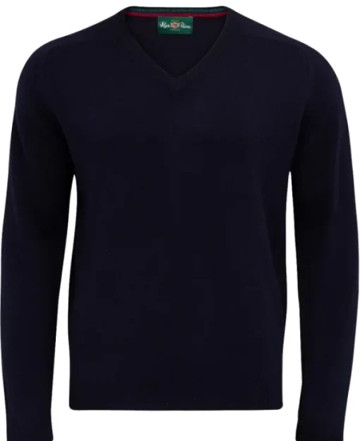Alan Paine Streetly V-Neck Pullover villapaita, Navy Hot
