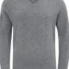 Alan Paine Streetly V-Neck Pullover lampaanvillainen pusero, Grey Mix Best