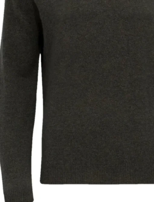 Streetly V-Neck Pullover lampaanvillainen pusero, tummanvihreä-Alan Paine New