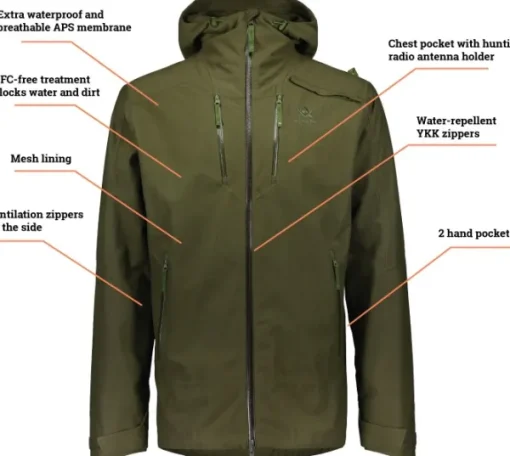 Alaska Apex Pro -miesten metsästystakki, Hunter Green-Alaska 1795 Best