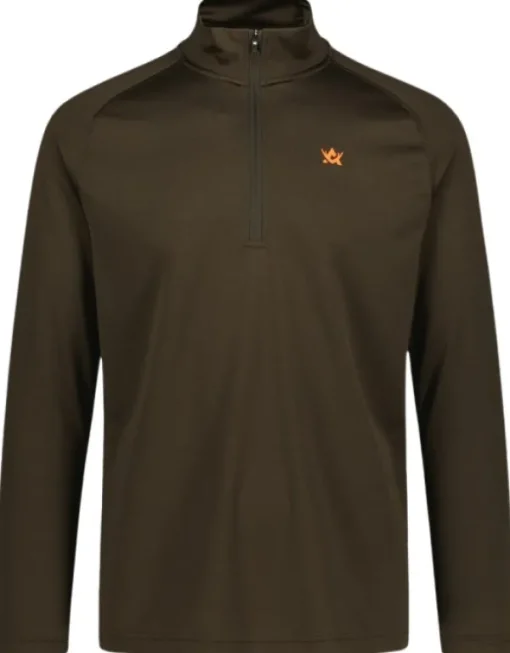 Alaska 1795 Alaska M's CoolDry Half-Zip Top Brown New