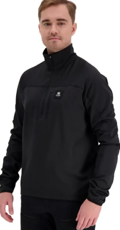 Alaska M's ThermoDry Half-Zip Top tekninen pusero, musta-Alaska 1795 Outlet