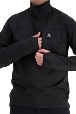 Alaska M's ThermoDry Half-Zip Top tekninen pusero, musta-Alaska 1795 Outlet