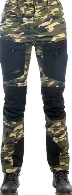 Arrak Outdoor Arrak Active Stretch Pants Camo -naisten tekniset housut, camo New