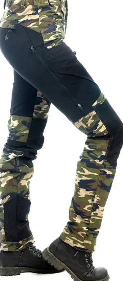 Arrak Outdoor Arrak Active Stretch Pants Camo -naisten tekniset housut, camo New