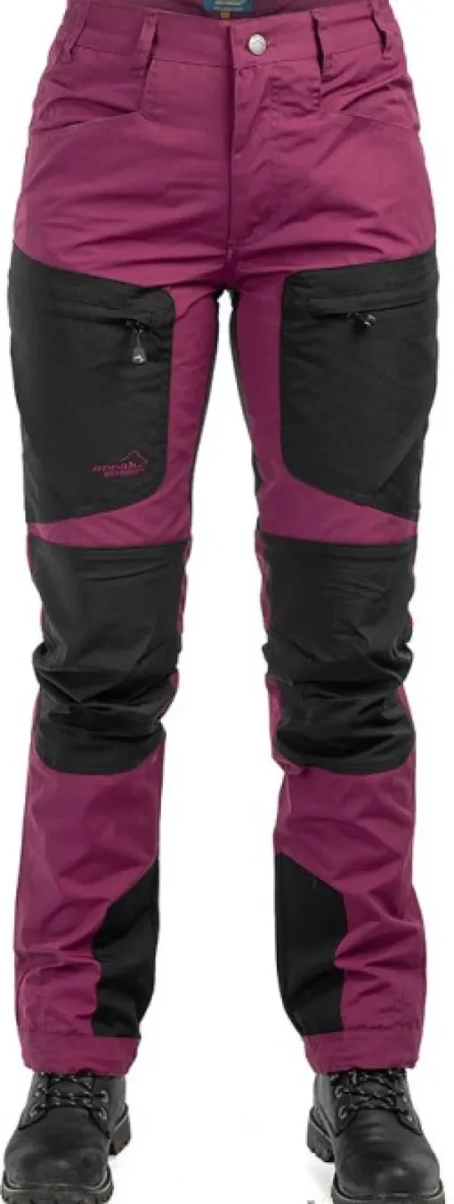 Arrak Outdoor Arrak Active Stretch -ulkoiluhousut naisille, violetti/musta Clearance