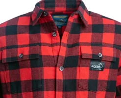 Arrak Outdoor Arrak Flannel Shirt Red/Black -flanellipaita, punamusta New