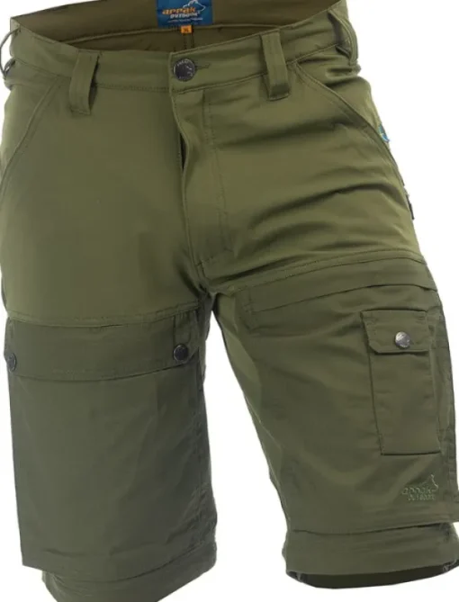 Arrak Outdoor Arrak Flexible Zip Off Pant katkolahjehousut, vihreä Outlet