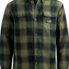 Arrak M's Flannel Shirt Insulated Olive/Black-Arrak Outdoor Sale