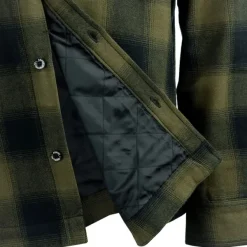 Arrak M's Flannel Shirt Insulated Olive/Black-Arrak Outdoor Sale
