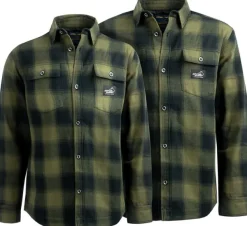 Arrak M's Flannel Shirt Insulated Olive/Black-Arrak Outdoor Sale