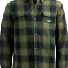 Arrak Outdoor Arrak M's Flannel Shirt Olive/Black Sale