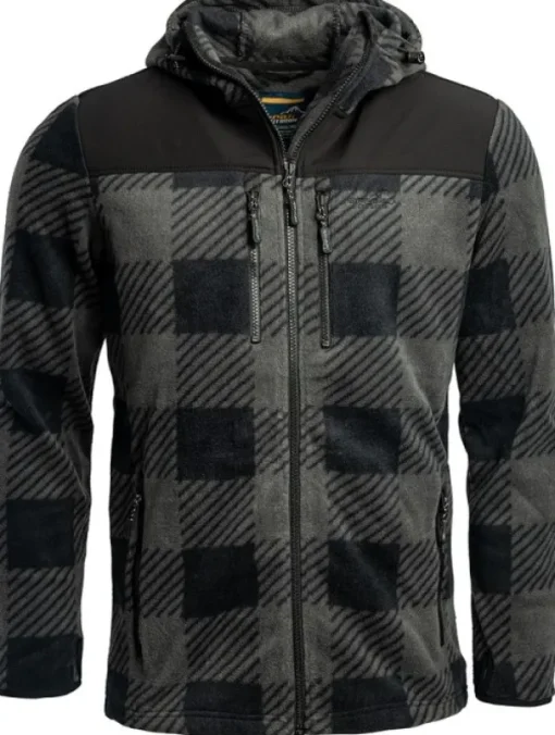Arrak Unisex Canada Fleece fleece-takki, harmaa/musta-Arrak Outdoor Fashion