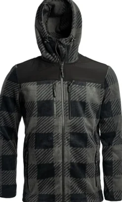 Arrak Unisex Canada Fleece fleece-takki, harmaa/musta-Arrak Outdoor Fashion