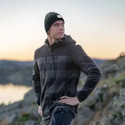 Arrak Unisex Canada Fleece fleece-takki, harmaa/musta-Arrak Outdoor Fashion