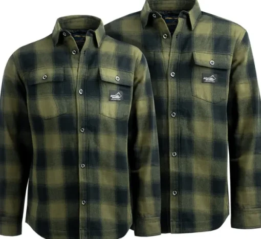 Arrak Outdoor Arrak W's Flannel Shirt Insulated Olive/Black Hot