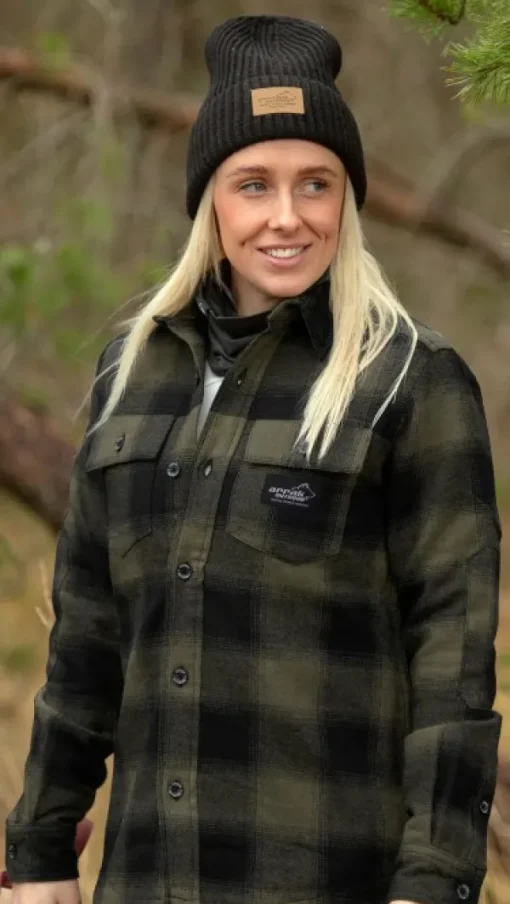 Arrak W's Flannel Shirt Olive/Black-Arrak Outdoor Hot
