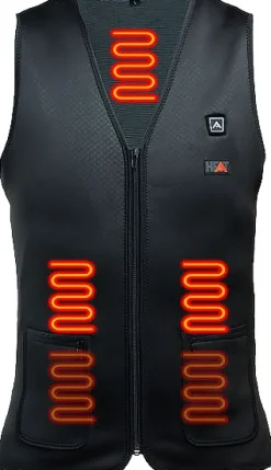 Avignon Heat Vest Thin V-Neck Powerbank Black Best