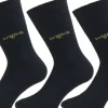 Avignon Liner -merinovillasukat, unisex, 3 kpl, musta New