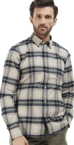 Barbour Betsom Tailored Fit puuvillapaita, Stone Marl Best