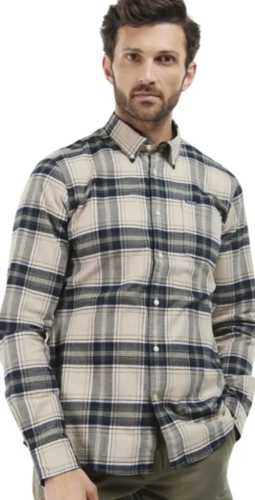 Barbour Betsom Tailored Fit puuvillapaita, Stone Marl Best