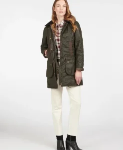Bower Wax Jacket naisten vahatakki, oliivi-Barbour Best