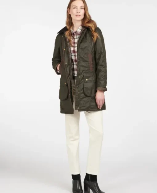 Bower Wax Jacket naisten vahatakki, oliivi-Barbour Best