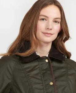 Bower Wax Jacket naisten vahatakki, oliivi-Barbour Best