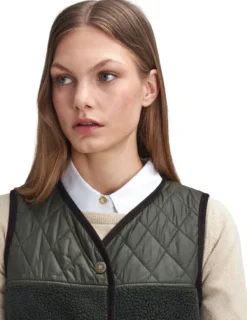 Barbour Brambles Gilet naisten liivi, Olive/Classic New