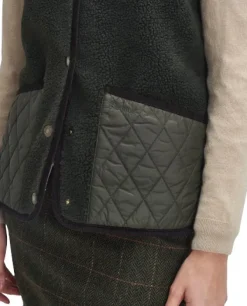 Barbour Brambles Gilet naisten liivi, Olive/Classic New