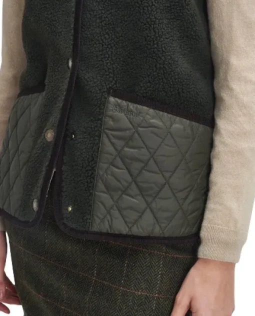 Barbour Brambles Gilet naisten liivi, Olive/Classic New