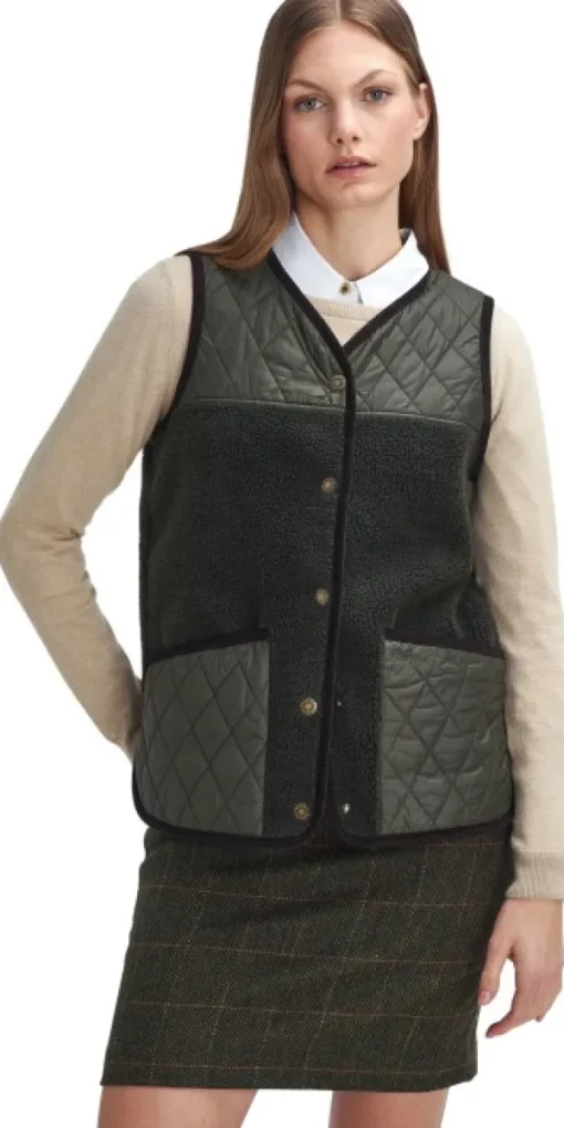 Barbour Brambles Gilet naisten liivi, Olive/Classic New