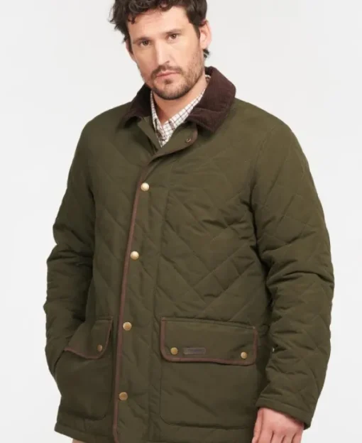 Barbour Burton Quilt ulkoilutakki, tummanvihreä Outlet
