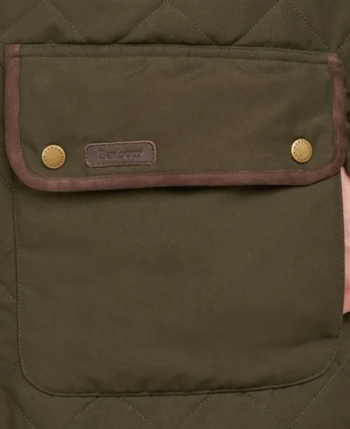 Barbour Burton Quilt ulkoilutakki, tummanvihreä Outlet