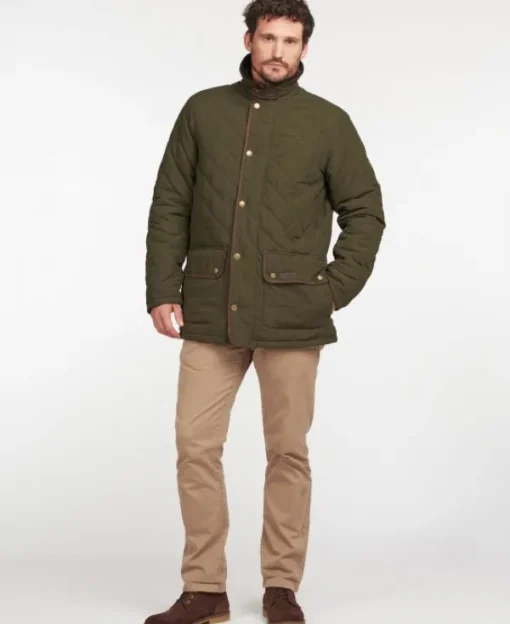 Barbour Burton Quilt ulkoilutakki, tummanvihreä Outlet