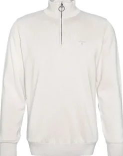 Cotton Half Zip Knitted Jumper neulepaita, Mist-Barbour Best