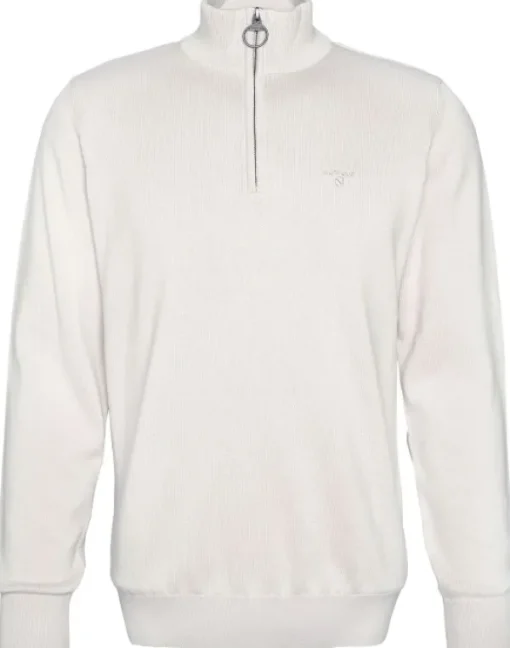Cotton Half Zip Knitted Jumper neulepaita, Mist-Barbour Best