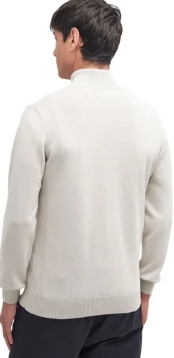 Cotton Half Zip Knitted Jumper neulepaita, Mist-Barbour Best