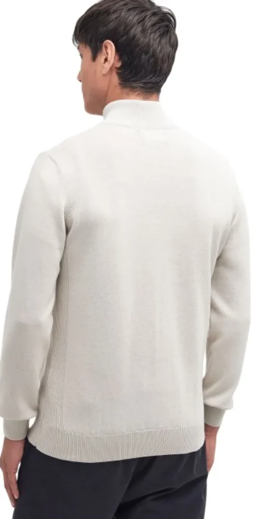 Cotton Half Zip Knitted Jumper neulepaita, Mist-Barbour Best